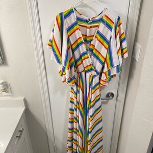 Rainbow Colored Maxi Dress